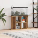 vidaXL akvariebord 100x40x60 cm konstrueret træ kunsteg