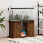 vidaXL akvariebord 101x41x58 cm konstrueret træ brun egetræsfarve