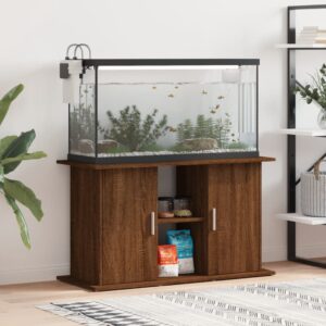vidaXL akvariebord 101x41x58 cm konstrueret træ brun egetræsfarve