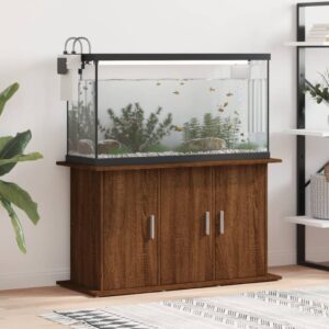 vidaXL akvariebord 101x41x58 cm konstrueret træ brun egetræsfarve