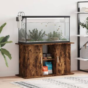 vidaXL akvariebord 101x41x58 cm konstrueret træ røget egetræsfarve