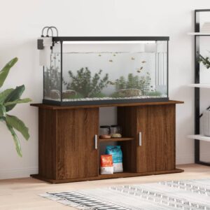 vidaXL akvariebord 121x41x58 cm konstrueret træ brun egetræsfarve