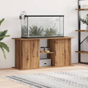 vidaXL akvariebord 121x41x58 cm konstrueret træ kunsteg