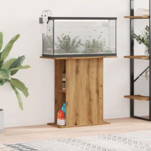 vidaXL akvariebord 36x75x72,5 cm konstrueret træ kunsteg