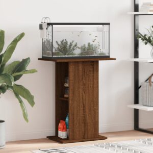 vidaXL akvariebord 60,5x36x72,5 cm konstrueret træ brun egetræsfarve
