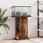 vidaXL akvariebord 60,5x36x72,5 cm konstrueret træ røget egetræsfarve