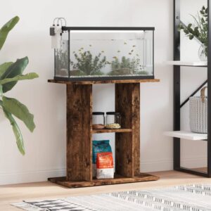 vidaXL akvariebord 60x30x60 cm konstrueret træ røget egetræsfarve