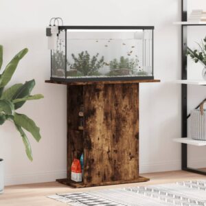vidaXL akvariebord 75x36x72,5 cm konstrueret træ røget egetræsfarve