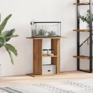 vidaXL akvariebord 80x30x60 cm konstrueret træ kunsteg