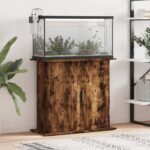 vidaXL akvariebord 81x36x73 cm konstrueret træ røget egetræsfarve