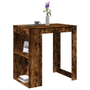 vidaXL barbord 102x70x103,5 cm konstrueret træ røget egetræsfarve