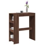 vidaXL barbord m. stativer 90x40x103,5 cm konstrueret træ brun egetræ - Kategori: Egetræshylder til hjemmet 4 vidaXL barbord m. stativer 90x40x103,5 cm konstrueret træ brun egetræ