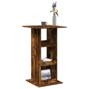 vidaXL barbord med opbevaring 60x60x102 cm konstrueret træ røget eg