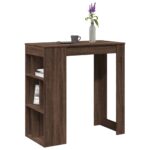 vidaXL barbord med stativer 102x50x103,5cm konstrueret træ brun egetræ