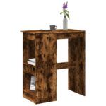 vidaXL barbord med stativer 90x47,5x103,5 cm konstrueret træ røget eg