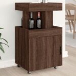vidaXL barvogn 50x41x89 cm konstrueret træ brun egetræsfarve