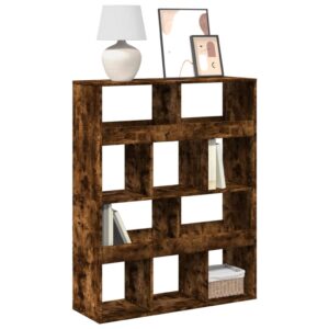vidaXL bogreol 100x33x125,5 cm konstrueret træ røget egetræsfarve