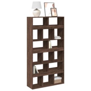 vidaXL bogreol 100x33x187,5 cm konstrueret træ brun egetræsfarve