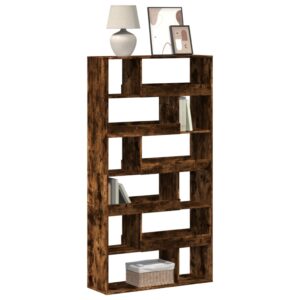 vidaXL bogreol 100x33x187,5 cm konstrueret træ røget egetræsfarve