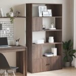 vidaXL bogreol 100x36x189 cm konstrueret træ brun egetræsfarve