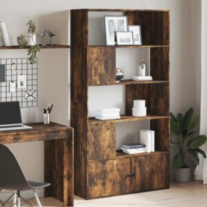 vidaXL bogreol 100x36x189 cm konstrueret træ røget egetræsfarve