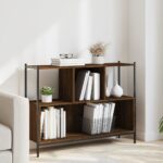 vidaXL bogreol 102x28x77,5 cm konstrueret træ brun egetræsfarve