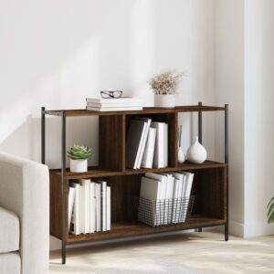 vidaXL bogreol 102x28x77,5 cm konstrueret træ brun egetræsfarve