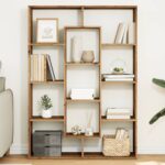 vidaXL bogreol 102x29x143 cm konstrueret træ egetræsfarve - Kategori: Egetræshylder til hjemmet 4 vidaXL bogreol 102x29x143 cm konstrueret træ egetræsfarve