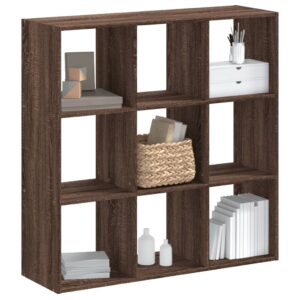 vidaXL bogreol 102x32x102 cm konstrueret træ brun egetræsfarve