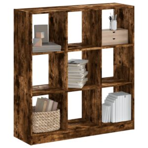 vidaXL bogreol 102x32x109 cm konstrueret træ røget egetræsfarve