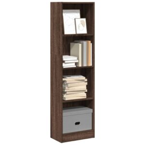 vidaXL bogreol 40x24x143 cm konstrueret træ brun egetræsfarve