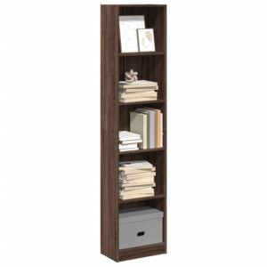 vidaXL bogreol 40x24x176 cm konstrueret træ brun egetræsfarve