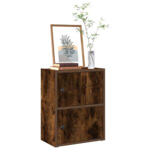 vidaXL bogreol 40x24x52 cm konstrueret træ røget egetræsfarve