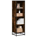 vidaXL bogreol 40x35x139 cm konstrueret træ røget egetræ - Kategori: Egetræshylder til hjemmet 4 vidaXL bogreol 40x35x139 cm konstrueret træ røget egetræ