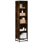 vidaXL bogreol 40x35x170,5 cm konstrueret træ røget egetræ - Kategori: Egetræshylder til hjemmet 4 vidaXL bogreol 40x35x170,5 cm konstrueret træ røget egetræ