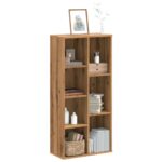 vidaXL bogreol 50x25x105 cm konstrueret træ egetræsfarve