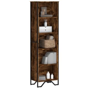 vidaXL bogreol 50x31x169 cm konstrueret træ røget egetræsfarve