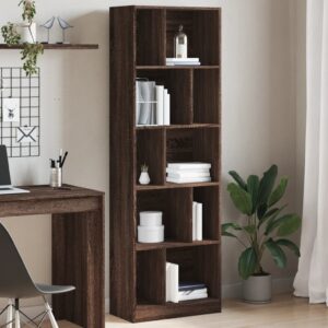 vidaXL bogreol 57x28,5x174 cm konstrueret træ brun egetræsfarve