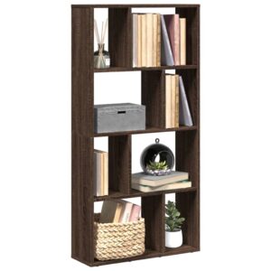 vidaXL bogreol 60x20x120 cm konstrueret træ brun egetræsfarve