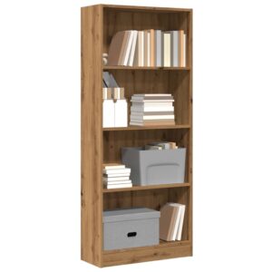 vidaXL bogreol 60x24x143 cm konstrueret træ egetræsfarve