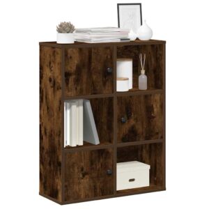 vidaXL bogreol 60x24x76,5 cm konstrueret træ røget egetræsfarve