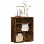 vidaXL bogreol 60x30x71,5 cm konstrueret træ røget egetræ - Kategori: Egetræshylder til hjemmet 4 vidaXL bogreol 60x30x71,5 cm konstrueret træ røget egetræ