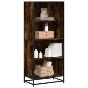 vidaXL bogreol 60x35x139 cm konstrueret træ røget egetræsfarve