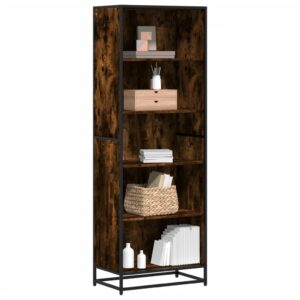 vidaXL bogreol 60x35x170,5 cm konstrueret træ røget egetræsfarve