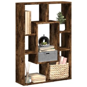 vidaXL bogreol 63x20x90 cm konstrueret træ røget egetræsfarve