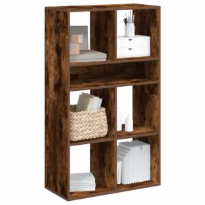 vidaXL bogreol 66x31x112 cm konstrueret træ røget egetræ