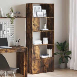 vidaXL bogreol 70x36x189 cm konstrueret træ røget egetræsfarve