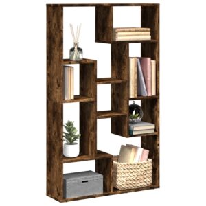 vidaXL bogreol 72x20x120 cm konstrueret træ røget egetræsfarve