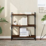 vidaXL bogreol 76x32x88 cm 3 hylder konstrueret træ brunt eg - Kategori: Egetræshylder til hjemmet 4 vidaXL bogreol 76x32x88 cm 3 hylder konstrueret træ brunt eg