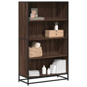 vidaXL bogreol 80,5x35x139 cm konstrueret træ brun egetræsfarve